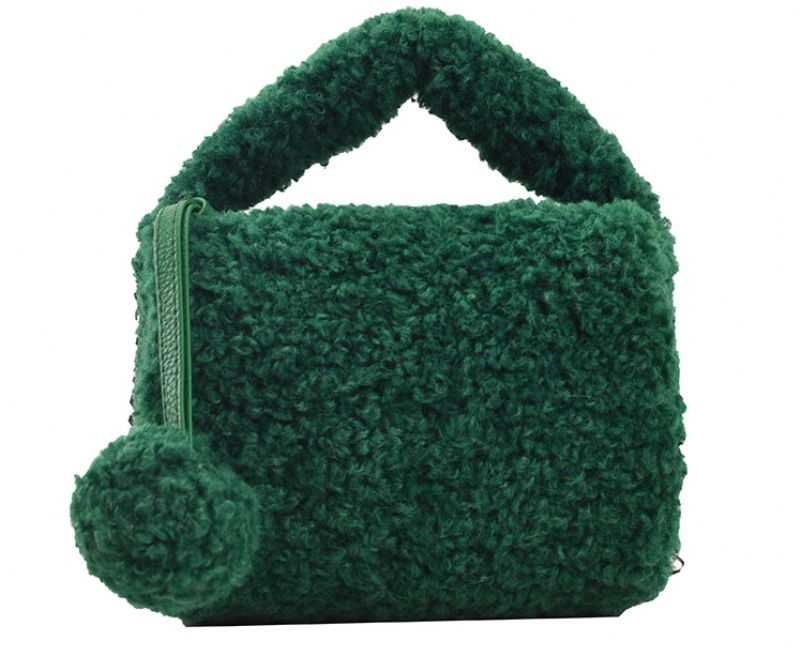Peniche Dames Mini Wollen Handtas - Groen