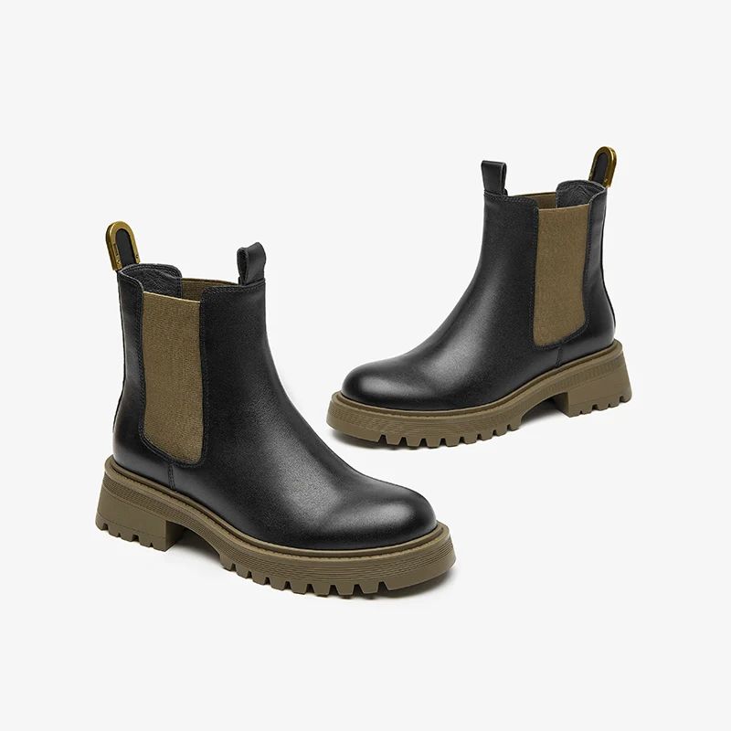 Peralia Dames Platform Boots - Zwart
