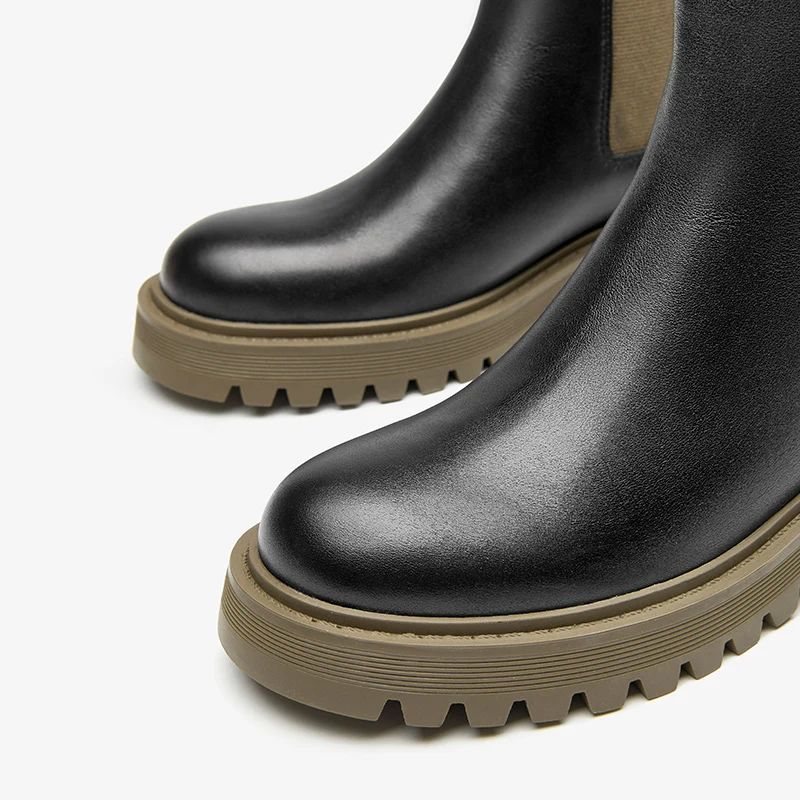 Peralia Dames Platform Boots - Zwart
