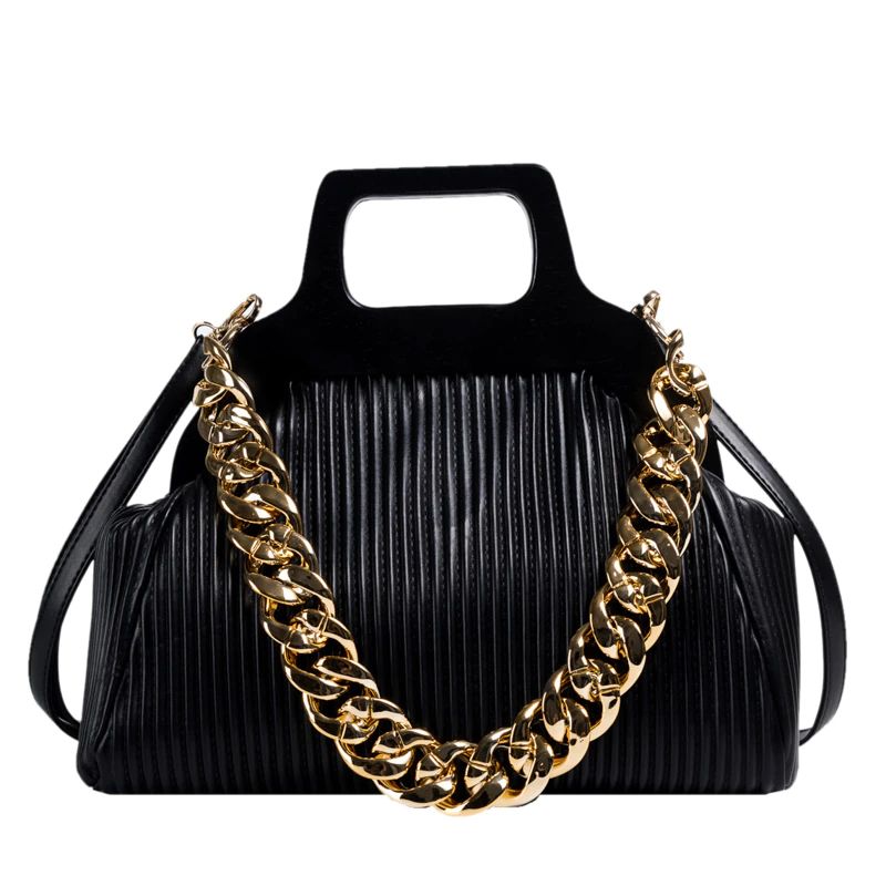 Pereira Dames Leren Ketting Handtas - Zwart