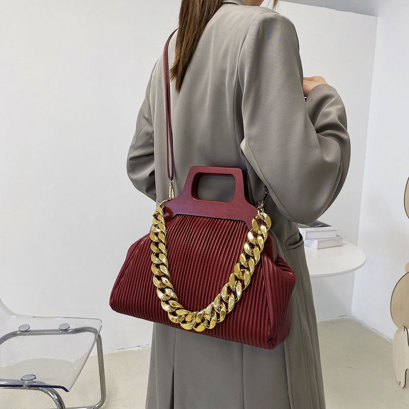 Pereira Dames Leren Ketting Handtas - Zwart