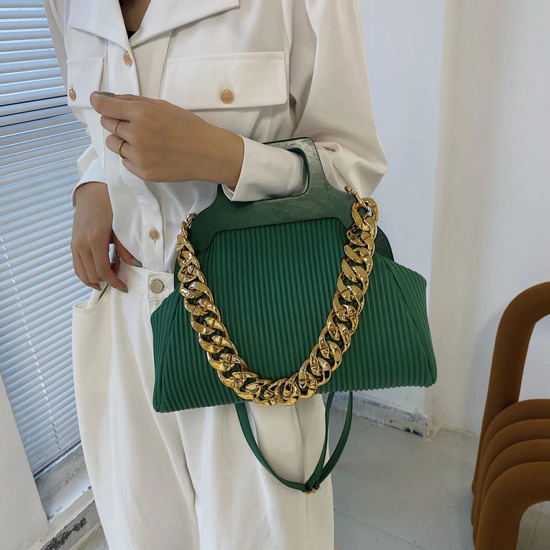 Pereira Dames Leren Ketting Handtas - Zwart