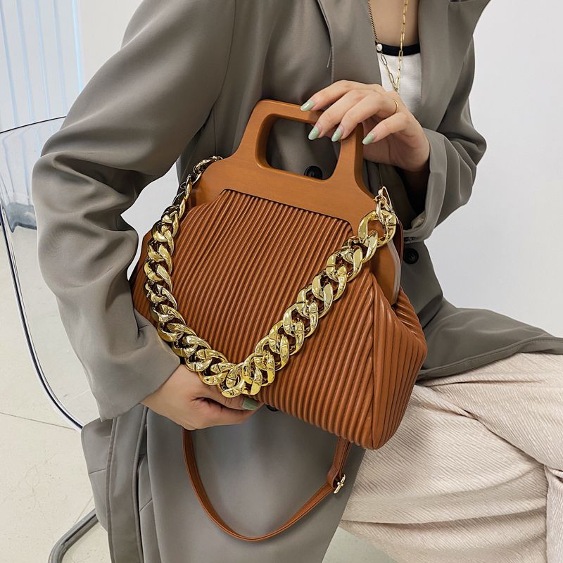 Pereira Dames Leren Ketting Handtas - Zwart