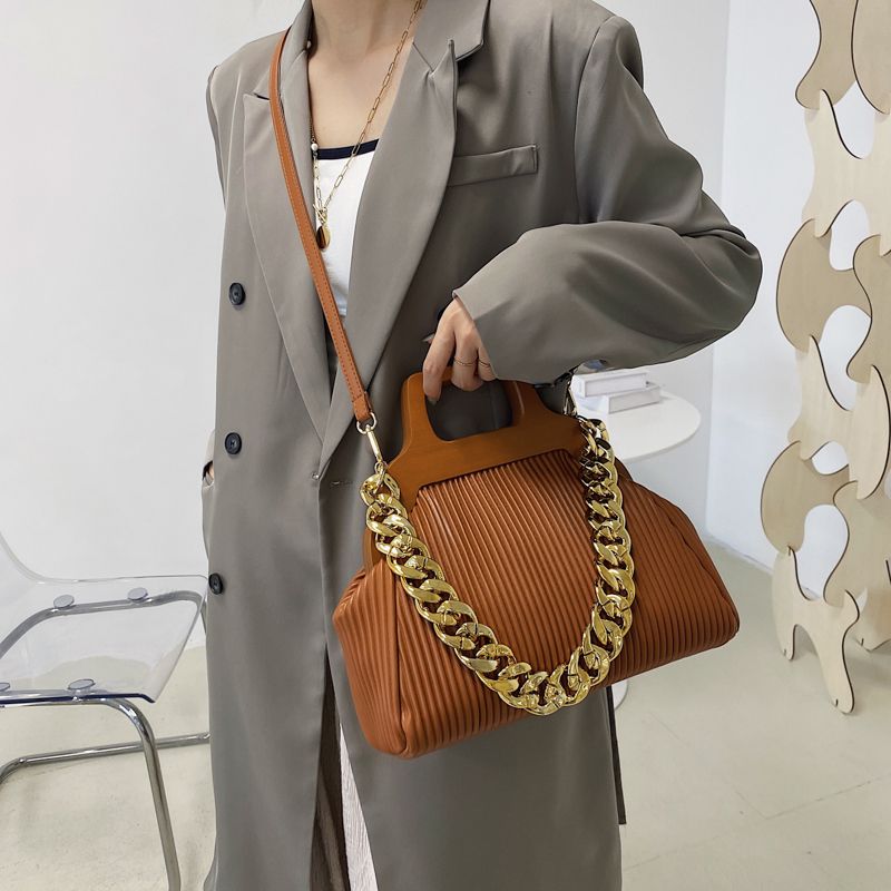 Pereira Dames Leren Ketting Handtas - Zwart