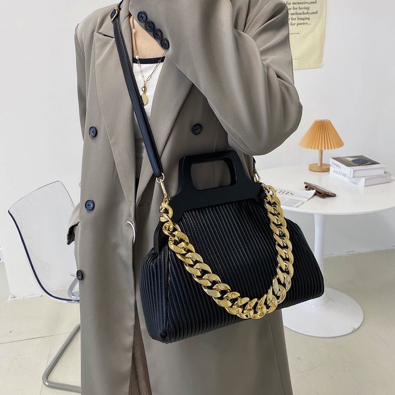 Pereira Dames Leren Ketting Handtas - Zwart