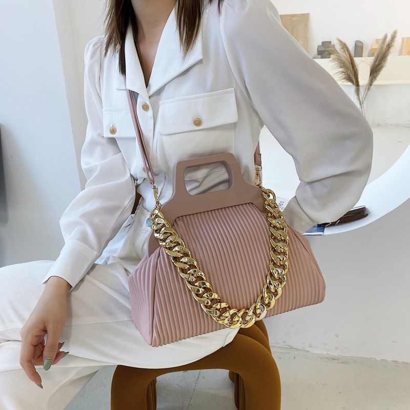 Pereira Dames Leren Ketting Handtas - Zwart