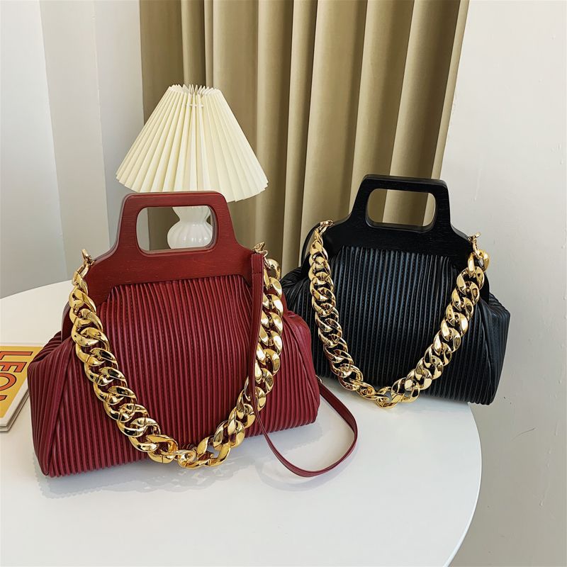 Pereira Dames Leren Ketting Handtas - Zwart