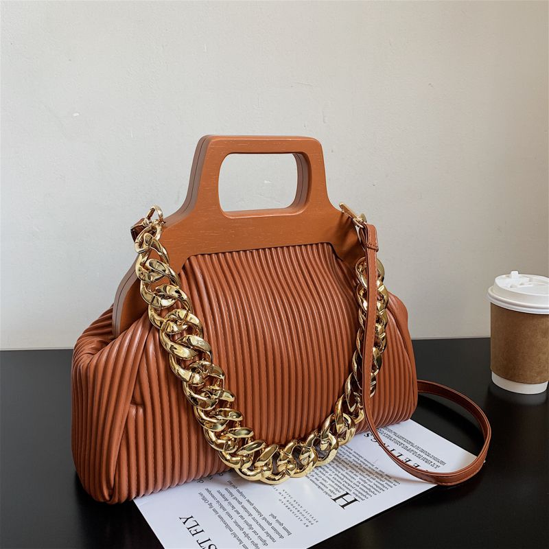 Pereira Dames Leren Ketting Handtas - Zwart