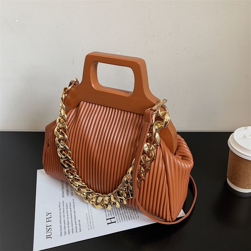 Pereira Dames Leren Ketting Handtas - Zwart