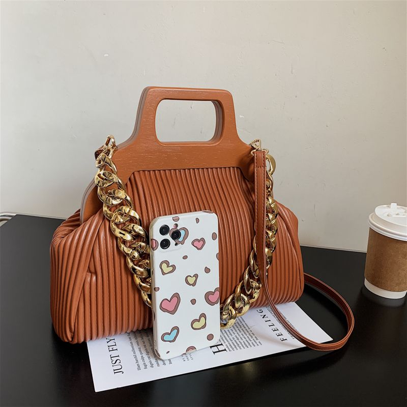 Pereira Dames Leren Ketting Handtas - Zwart
