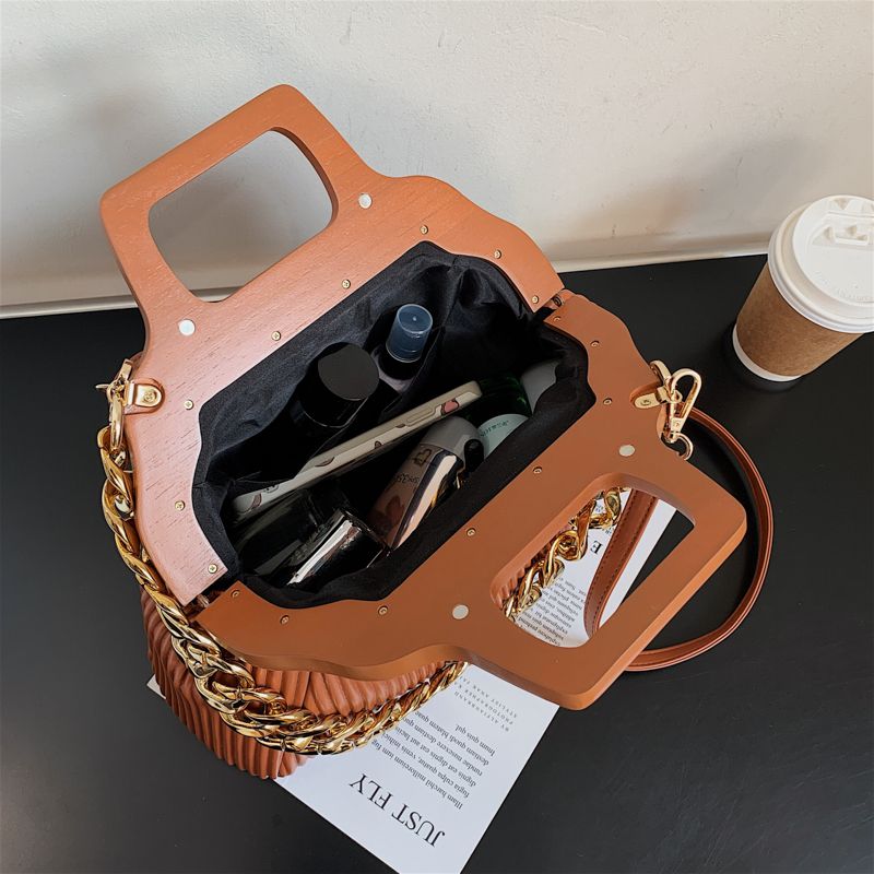 Pereira Dames Leren Ketting Handtas - Zwart