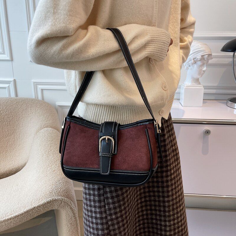 Perez Dames Kleine Leren Handtas - Bruin