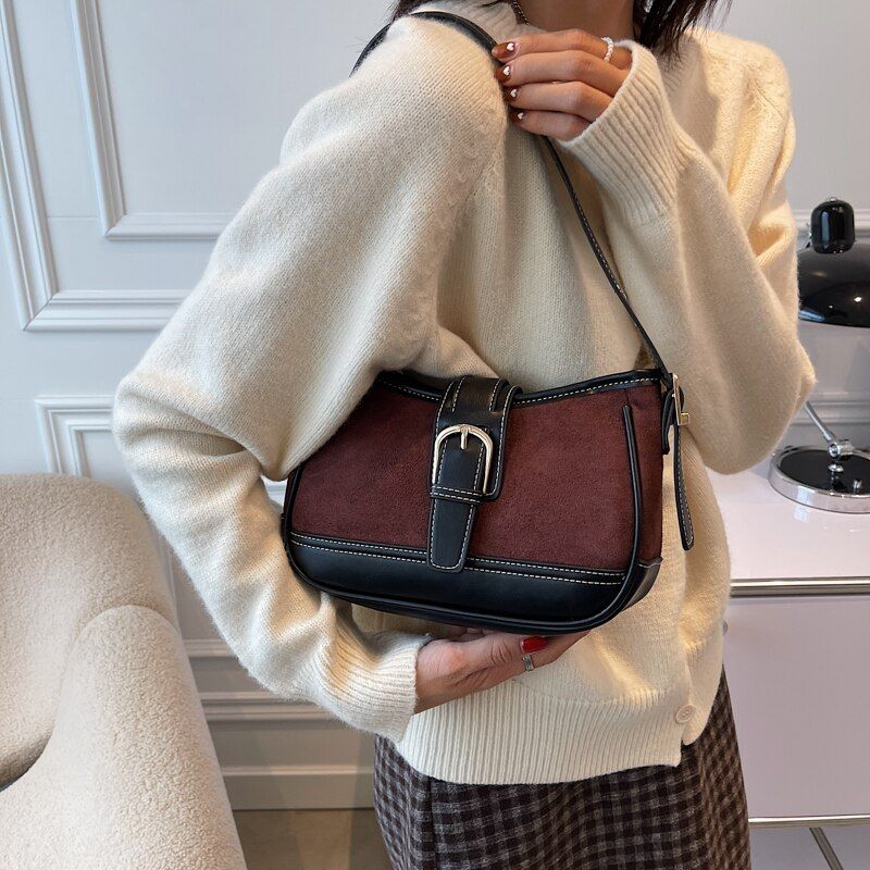 Perez Dames Kleine Leren Handtas - Bruin