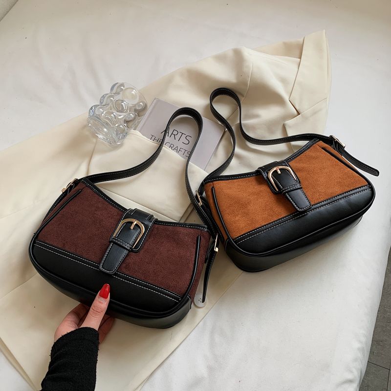 Perez Dames Kleine Leren Handtas - Bruin