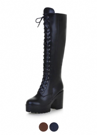 Perla Dames Veter Platform Laarzen