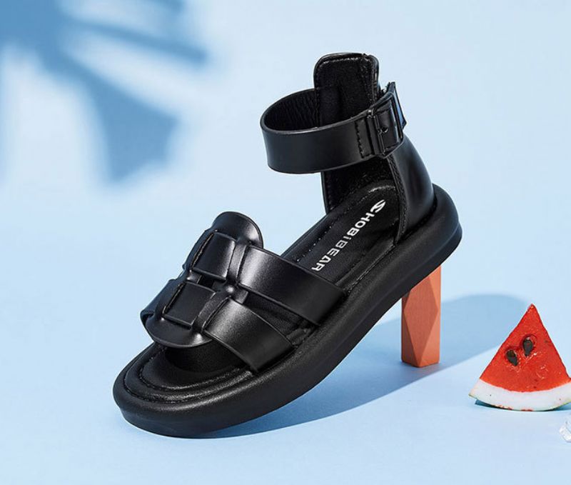 Persa Romeinse Sandaal Voor Meisjes - Zwart