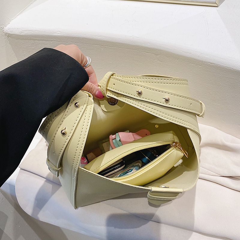 Peter Dames Leren Schouder Handtas - Zwart