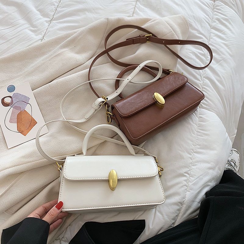 Petty Dames Kleine Leren Handtas - Beige