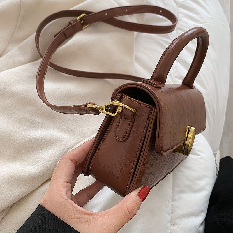 Petty Dames Kleine Leren Handtas - Beige