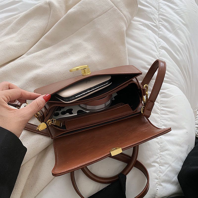 Petty Dames Kleine Leren Handtas - Beige