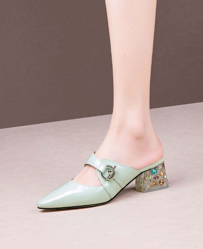Piani Dames Elegante Echte Leren Muiltjes Schoenen - Beige
