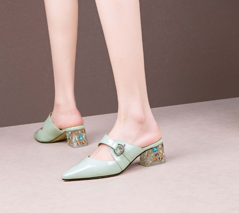 Piani Dames Elegante Echte Leren Muiltjes Schoenen - Beige
