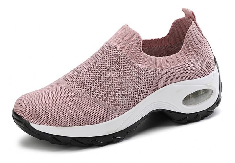 Pier Dames Ademende Wandelschoenen Zwart - Roze
