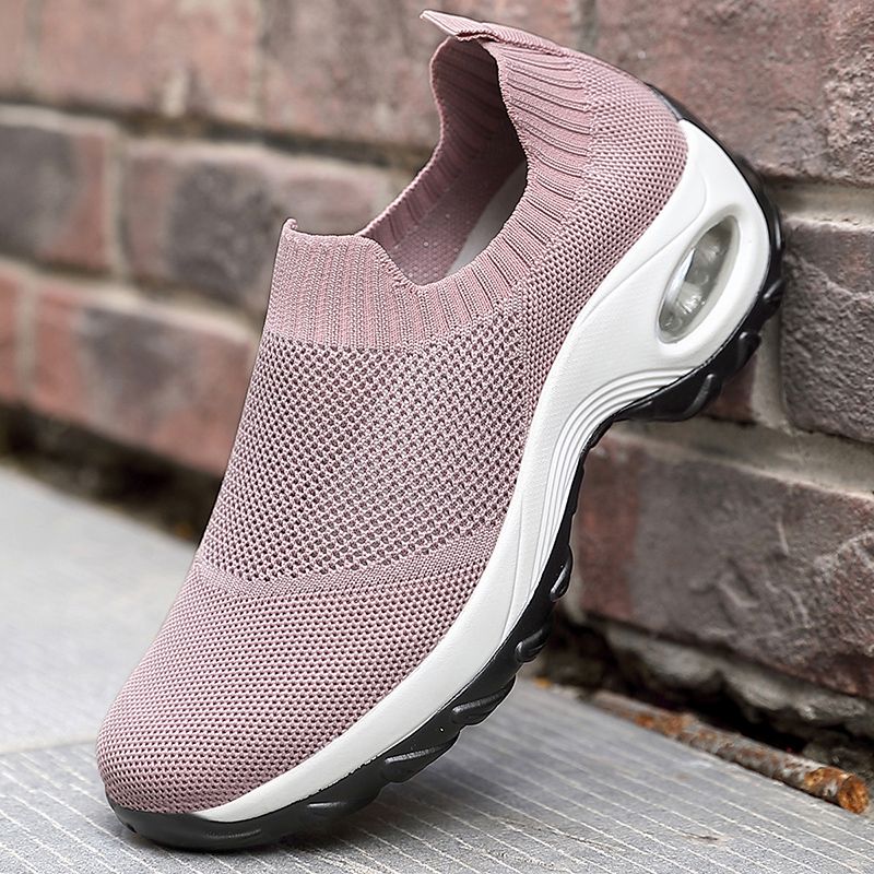Pier Dames Ademende Wandelschoenen Zwart - Roze