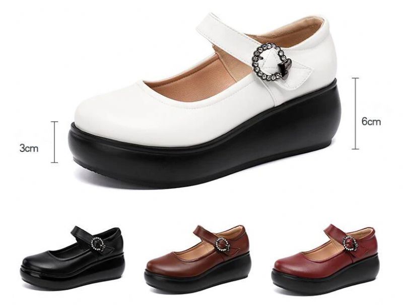 Piery Dames Casual Platform Schoenen - Rood