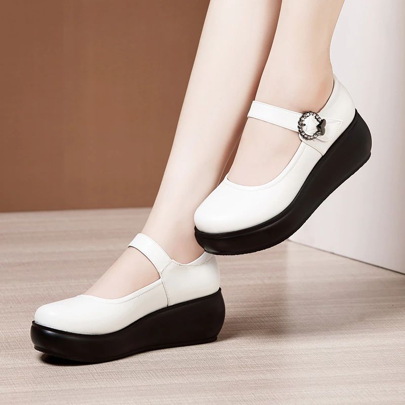 Piery Dames Casual Platform Schoenen - Rood