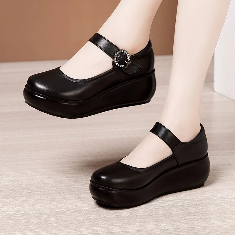 Piery Dames Casual Platform Schoenen - Rood