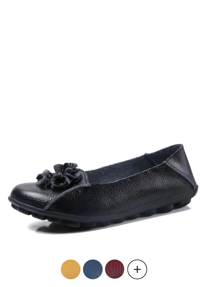 Piery Dames Casual Platte Zwarte Schoenen