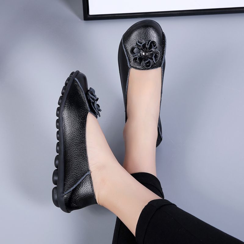 Piery Dames Casual Platte Zwarte Schoenen - Zwart