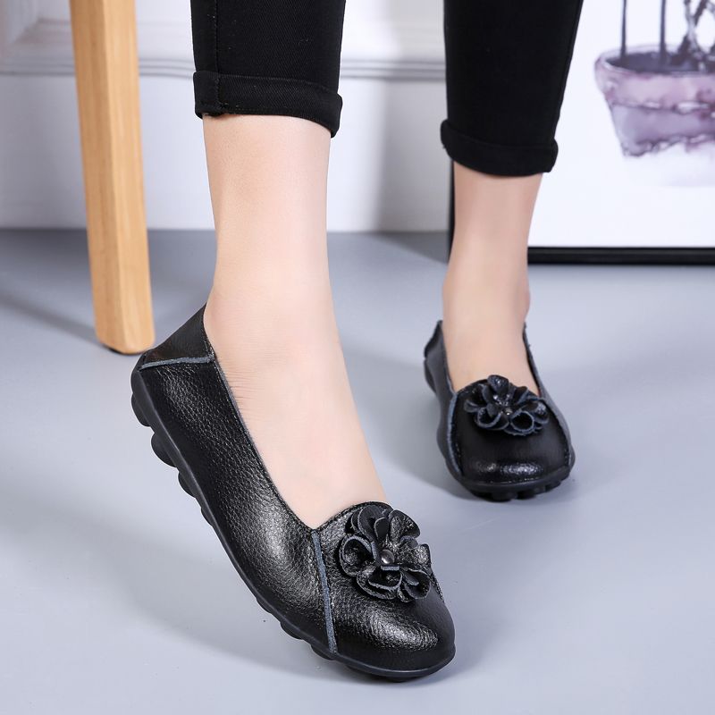 Piery Dames Casual Platte Zwarte Schoenen - Zwart