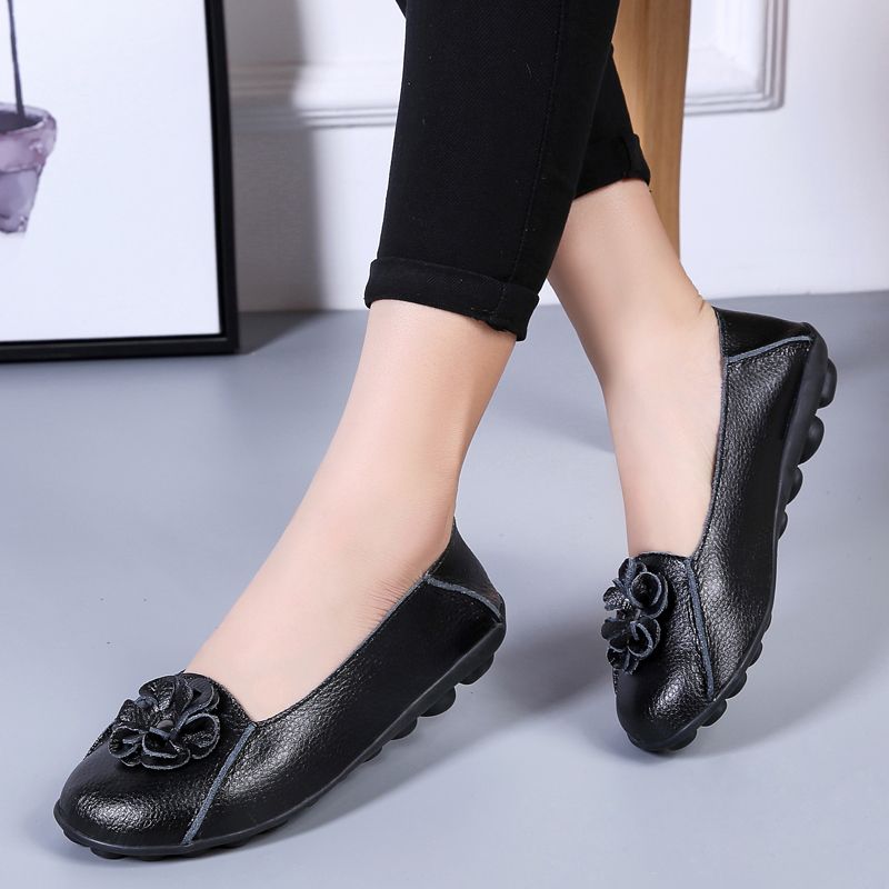 Piery Dames Casual Platte Zwarte Schoenen - Zwart