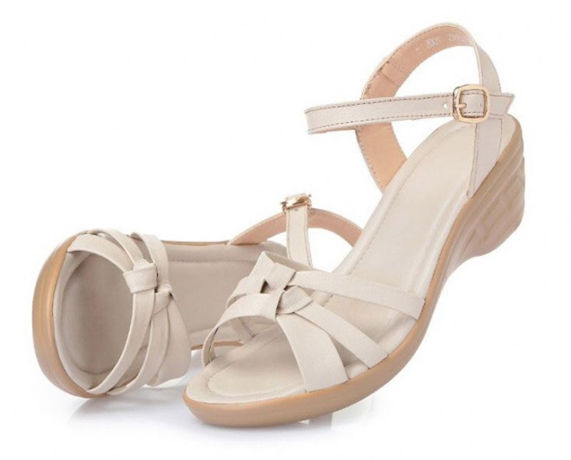 Pilar Dames Antislip Zomer Wedge Sandaal - Zwart