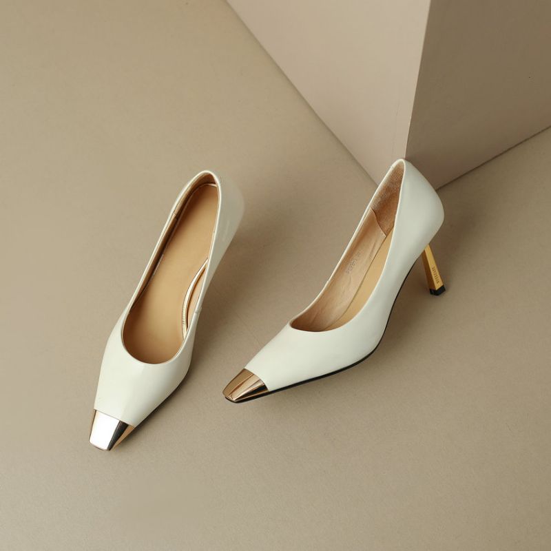 Pilar Dames Dunne Hoge Hak Jurk Pumps - Zwart