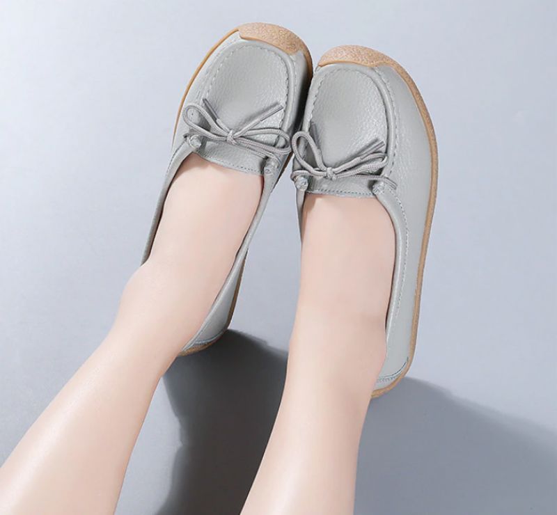 Pilar Dames Loafer Platte Schoenen - Grijs
