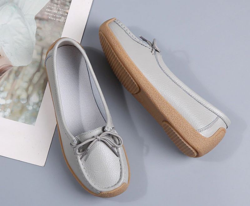 Pilar Dames Loafer Platte Schoenen - Grijs