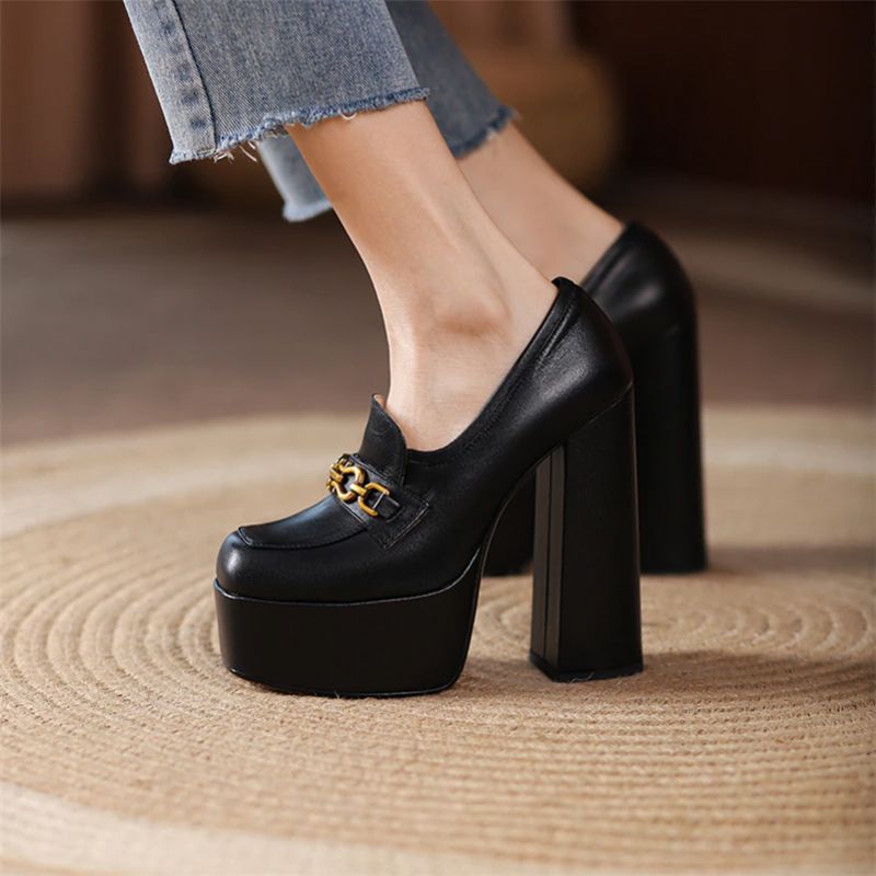 Pilar Dames Platform Pumps - Abrikoos