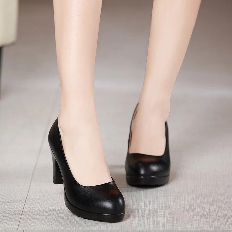 Pilori Dames Hoge Hakken Pumps - Zwart 3