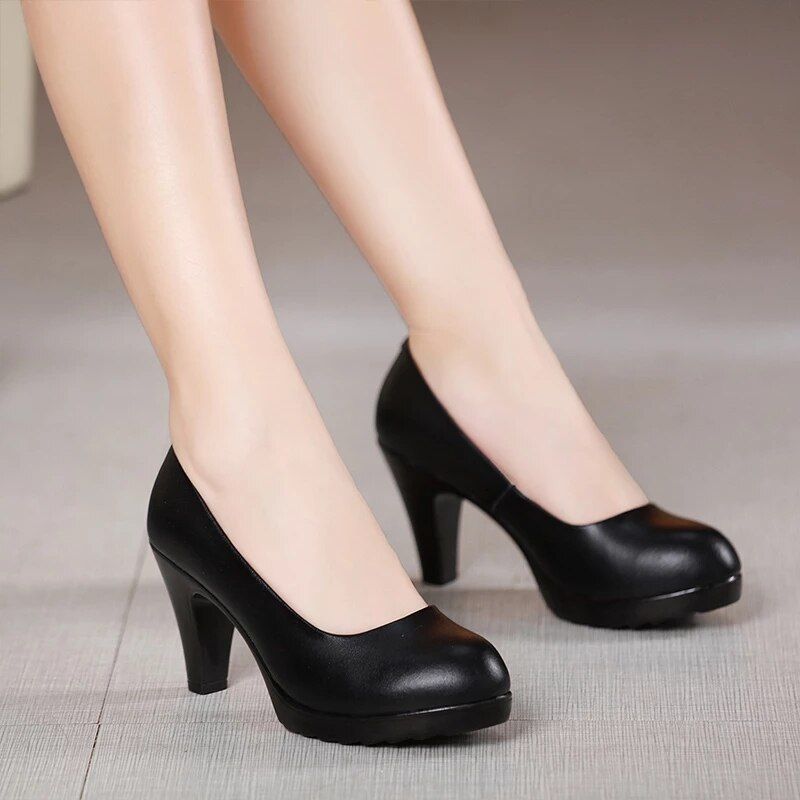 Pilori Dames Hoge Hakken Pumps - Zwart 3