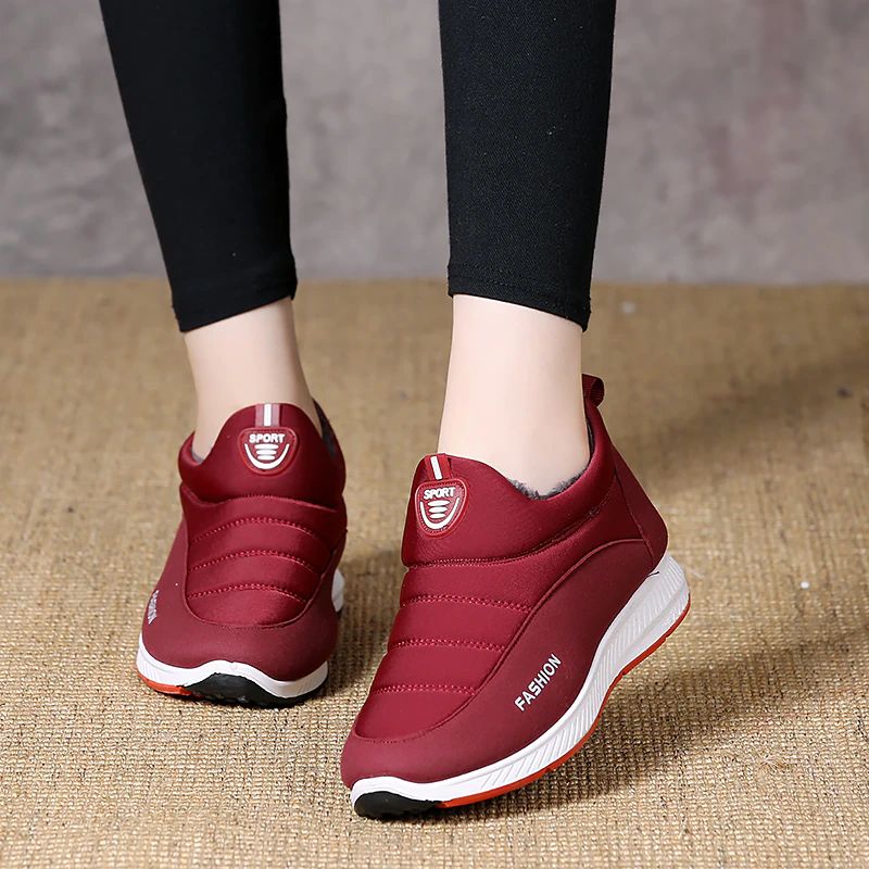 Pilory Dames Warme Waterdichte Zwarte Sneaker - Zwart 1