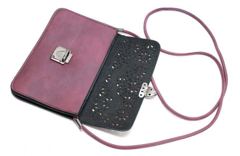 Pimentel Dames Mode Klinknagels Kleine Handtas - Bordeauxrood