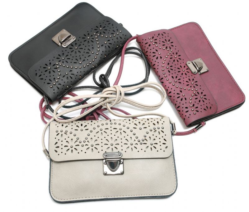 Pimentel Dames Mode Klinknagels Kleine Handtas - Bordeauxrood