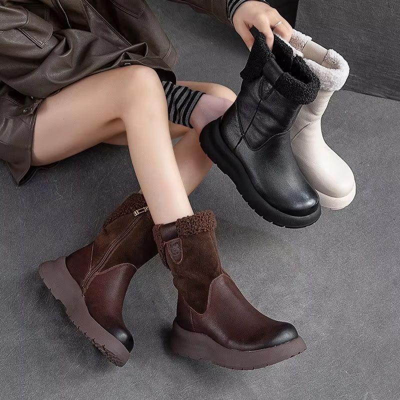 Pina Dames Sneeuw Enkellaarzen - Beige