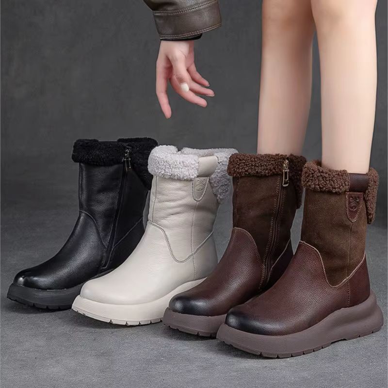 Pina Dames Sneeuw Enkellaarzen - Beige