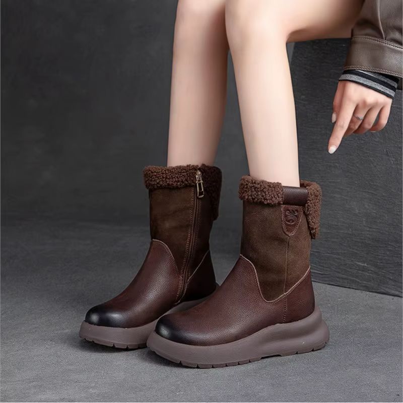 Pina Dames Sneeuw Enkellaarzen - Beige