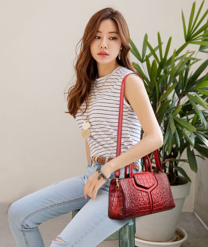 Piñeda Dames Hoogwaardige Luxe Leren Handtas - Groen