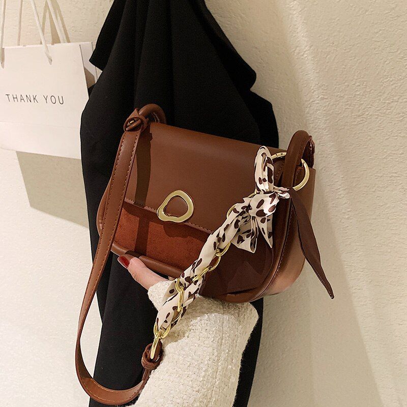Pinino Dames Kleine Leren Crossbody Handtas - Bruin